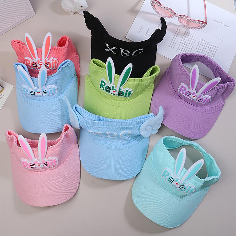 Letní čepice pro děti Chlapci Dívčí čepice 3-12 let Dětské čepice proti slunci Dětské kšiltovky Roztomilé králíky Křídla Klobouk Bunny Oblečení Příslušenství