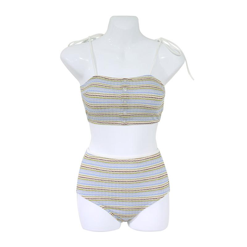 Korea Dongdaemun Split High Waist Swimsuit Female Sexy Triangle Two-piece Set Beach Vacation Bikini