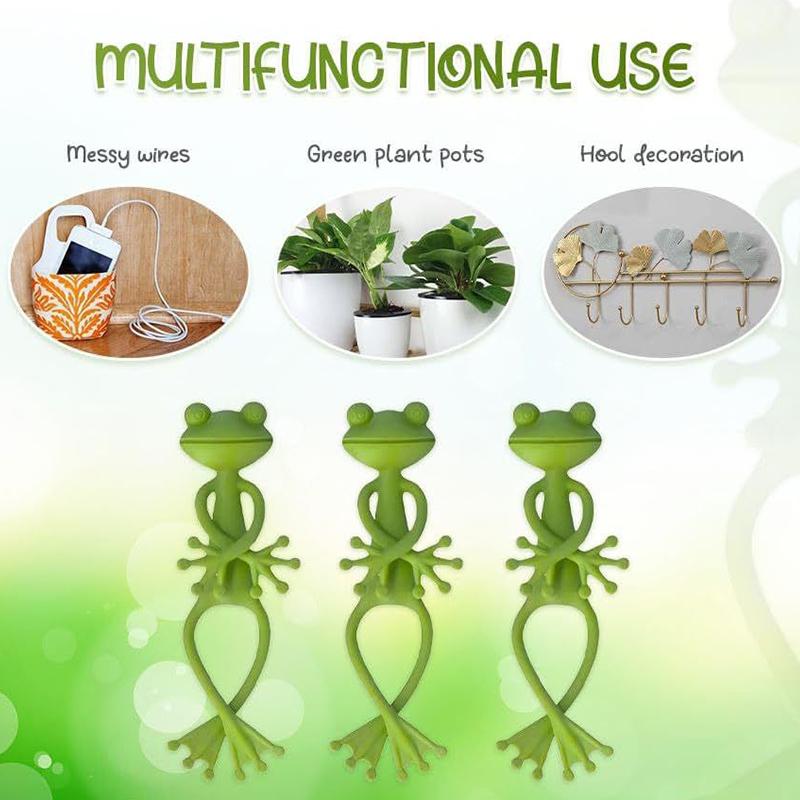 5 STÜCKE/Pack Froschform Pflanzenständer Grün Twist Garten Pflanzenstütze Verstellbare DIY Kletterpflanzenhalter Gartenaccessoire ZYF