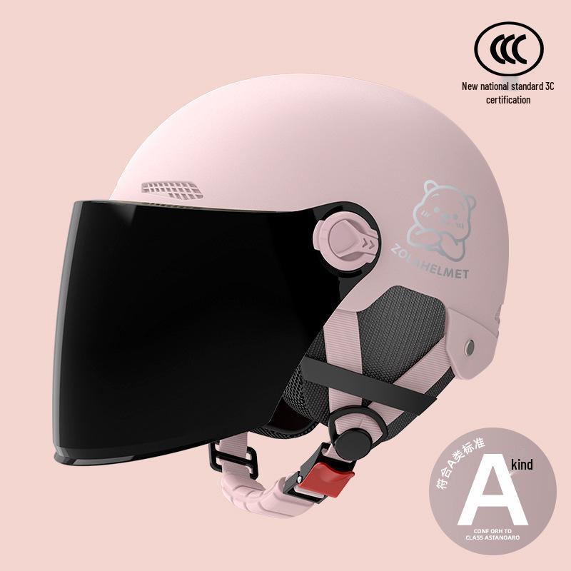 Women's Lightweight Ventilated Electric Scooter Helmet with Sun & Ear Protection - All-Season 3C Certified Half Helmet