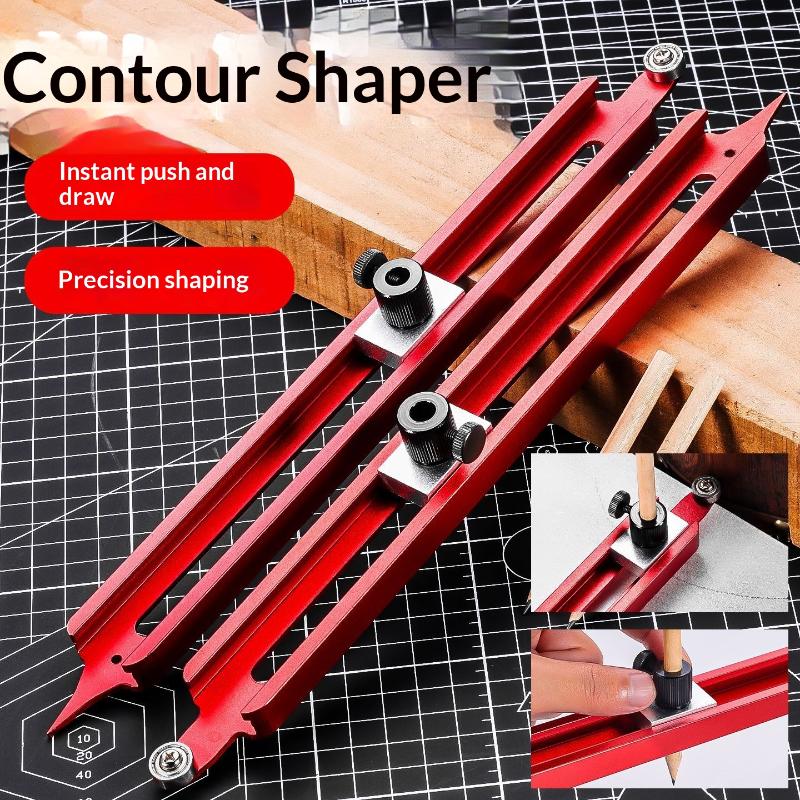 Adjustable Contour Scribe Ruler with Pencil Holder High Quality Material Profile Duplicator for Long Lasting Carpentry Woodworking Use