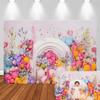 LS Butterfly Garden Backgrounds Cake Smash Kids Adult Photography Props Child Baby Balloon Decors Photo Backdrops