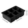 6 Grid Ice Tray Mold Large Diy Food Grade Silicone Ice Cube Square Tray Mold