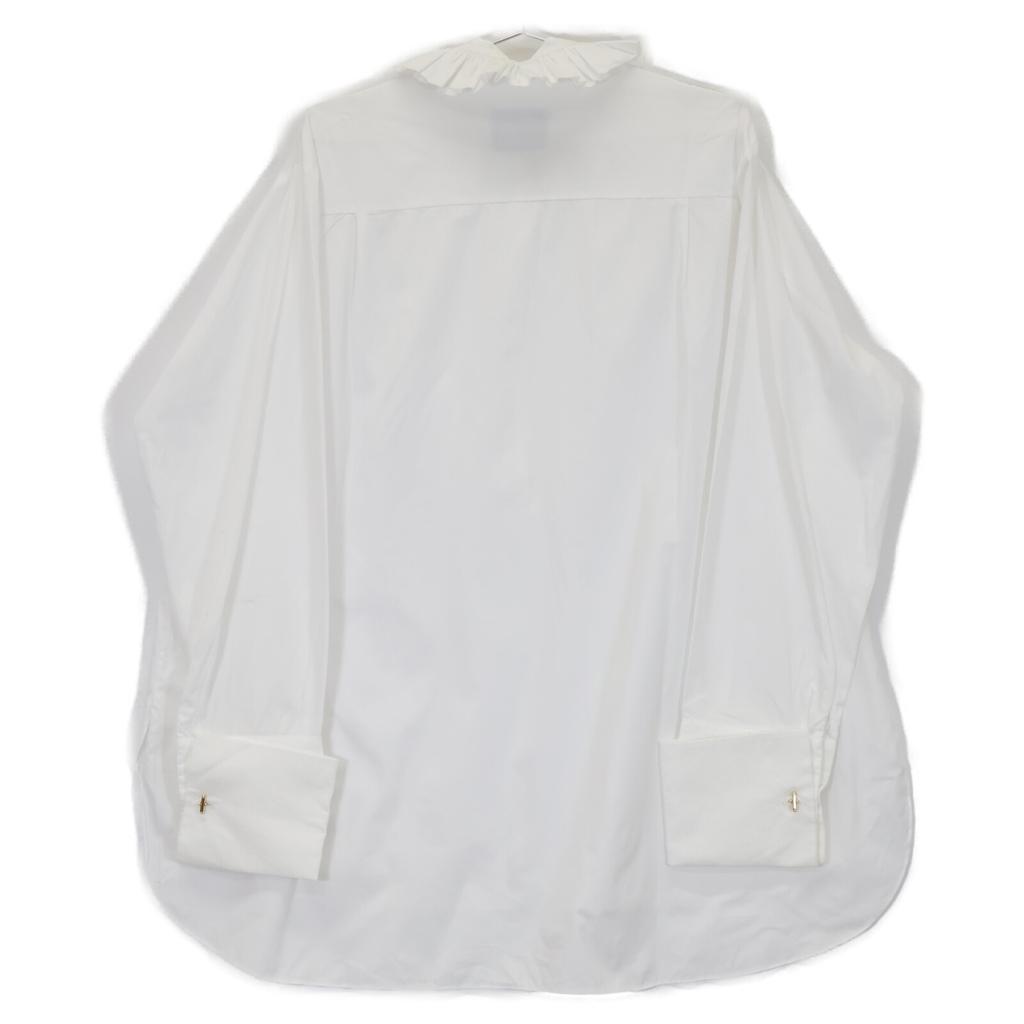 PRUNE GOLD SCHMIDT White PGICOSHI008J Front button frill shirt tops 36 whiteUsed
