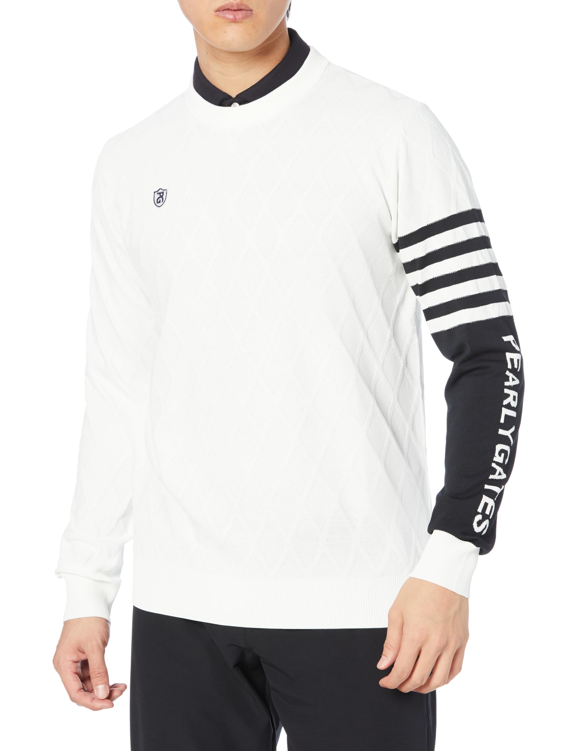 

Crew Neck Knit Pullover Light Plug 50 Argyle JQ 4 [Pearly Gates] Men s / 053-3270901 030_White [M]
