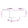  Coffee Table, Old Wood, 60x60x31.5 Cm, Chipboard