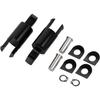 Black Motorcycle Footpeg Supports Extensions Kit Foot peg Mounts Clevis Fit for Harley Male Mount Sportster Dyna Touring Electra Road Street Glide