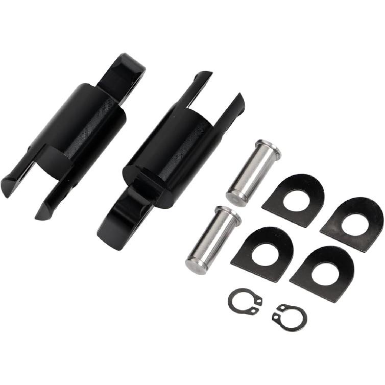 Black Motorcycle Footpeg Supports Extensions Kit Foot peg Mounts Clevis Fit for Harley Male Mount Sportster Dyna Touring Electra Road Street Glide