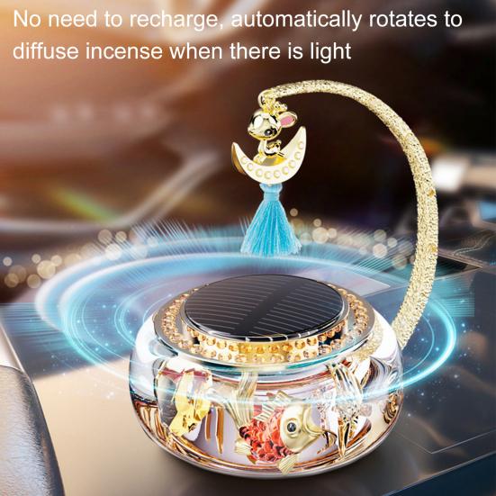 

Car Perfume Fine Workmanship Solar Energy Creative Deer Ornamental Car Aromatherapy Diffuser F