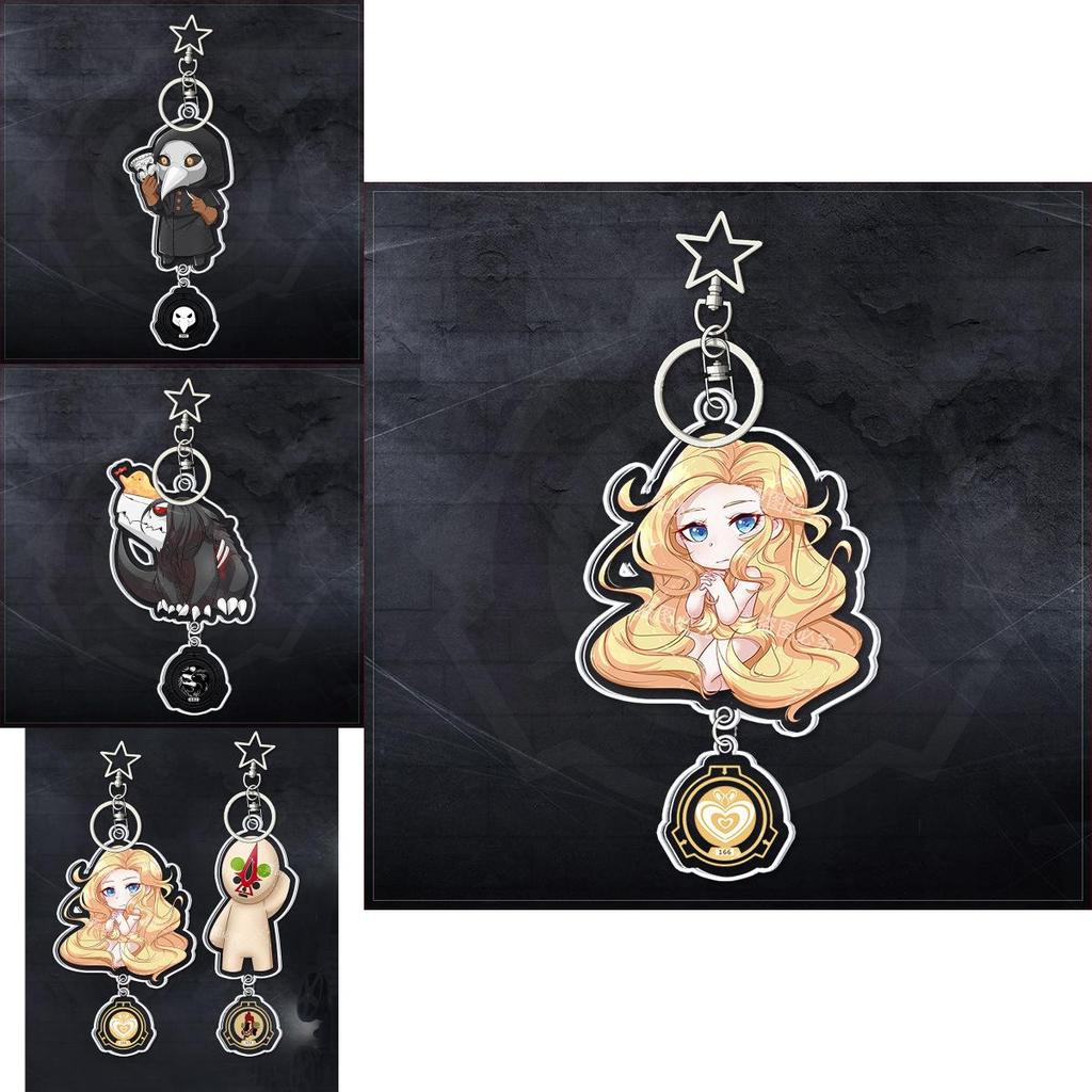 Scp Foundation Acrylic Keychain Bag Pendant Plague Doctor Accessories Unisex Stylish Design