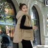Women Long Loose Puffer Vest Quilted Hooded Fall Winter Fashion Lightweight Padded Down Cotton Vests Female Oversized Warm Gilet