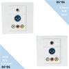 86 Type Modular Panel with Customizable Module Wall Plate Suitable for Multimedia Interfaces ABS Texture Embedded Frame