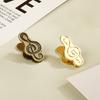 2PCS Metal Musical Notes Binder Clips Bill Binder Clip Foldback Notes Letter File Paper Clip Binding Securing Clip Stationery