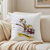 Cartoon C-Calvin And H-Hobbeses Cushion Cover Linen Pillowcase Soft For Sofa Bed Home Room Decor