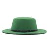 Chapeau haut de forme d'automne et d'hiver pour femme, européen, américain, chapeau melon classique britannique à dessus plat et à bord plat, chapeau de couple
