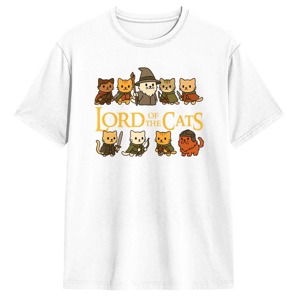 Casual TShirt Summer Lord of The Cats Hip Hop TShirts  Cotton Tshirt for Man Aesthetic Cheap Print Short Sleeve Top Tees
