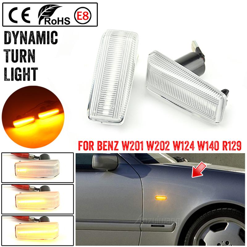 For Mercedes Benz C-CLASS W201 (190) 10.1982-08.1993Dynamic LED Sequential Light Turn Signal Repeater Side Marker Lamp