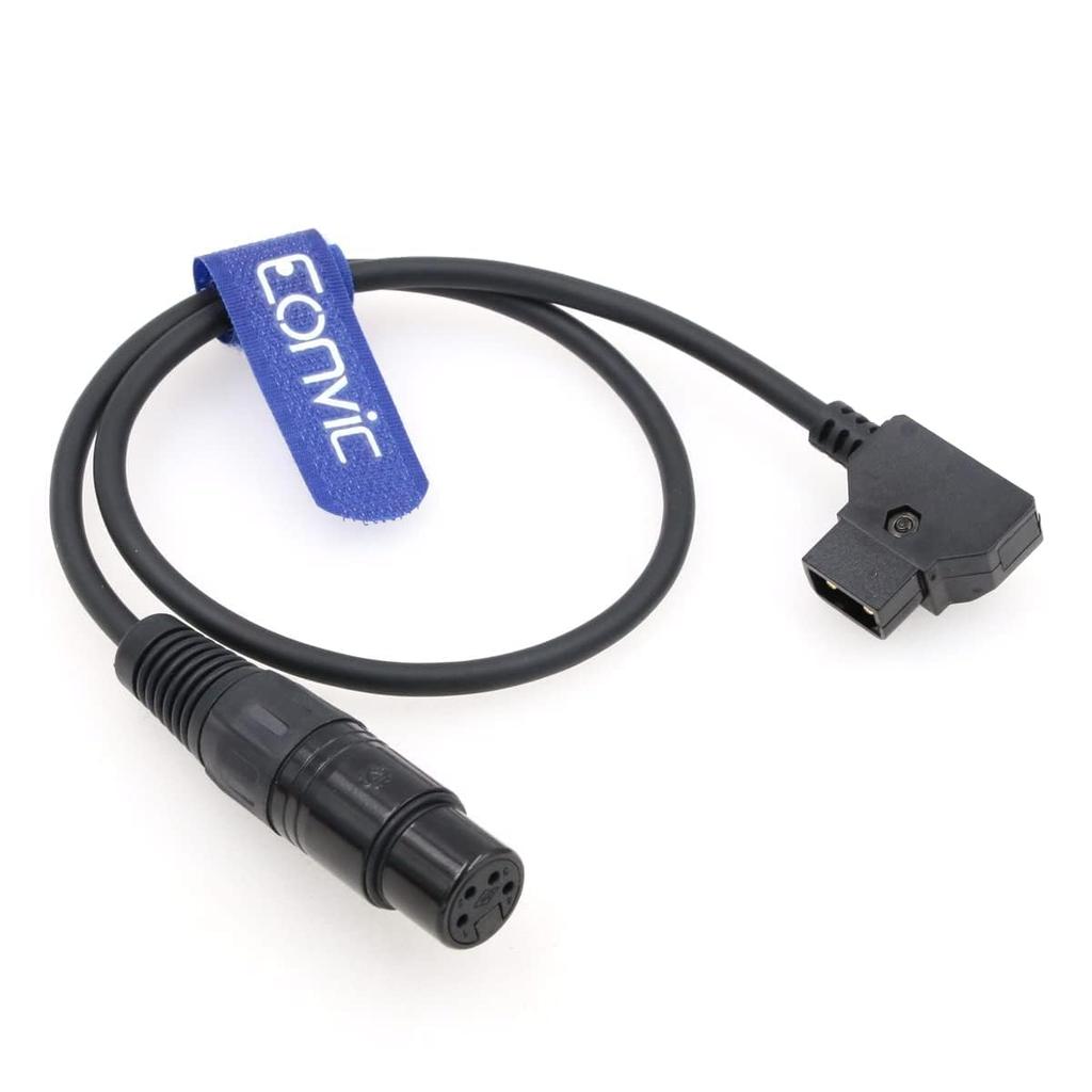 Eonvic D-Tap Male to Female 4-Pin XLR Cable for Power Adapters (Straight)