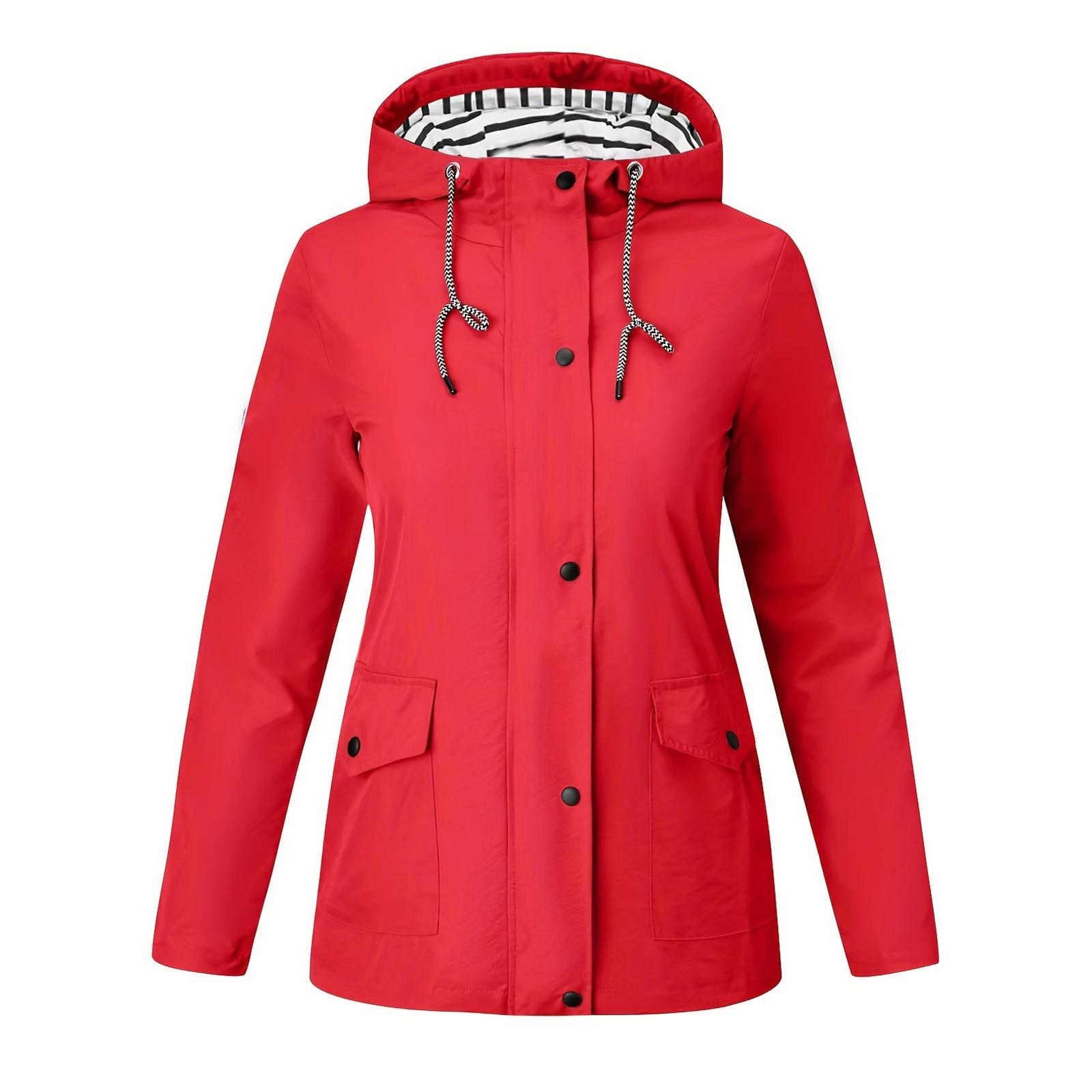 

Женская однотонная водонепроницаемая и солнцезащитная спортивная одежда для улицы, повседневная куртка с капюшоном XXL красный