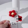 Cute Little Safflower Wool Hairpin Hair Accessories Women'S Japanese Brooch Alloy Hairpin Headband Edge Clip Set