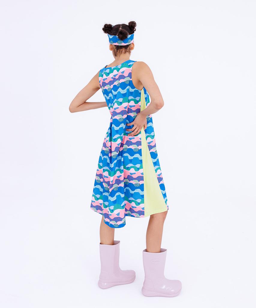 Seondeilaunji Women'S Beach Walk Sleeveless Mix Dress Swkfaop0054