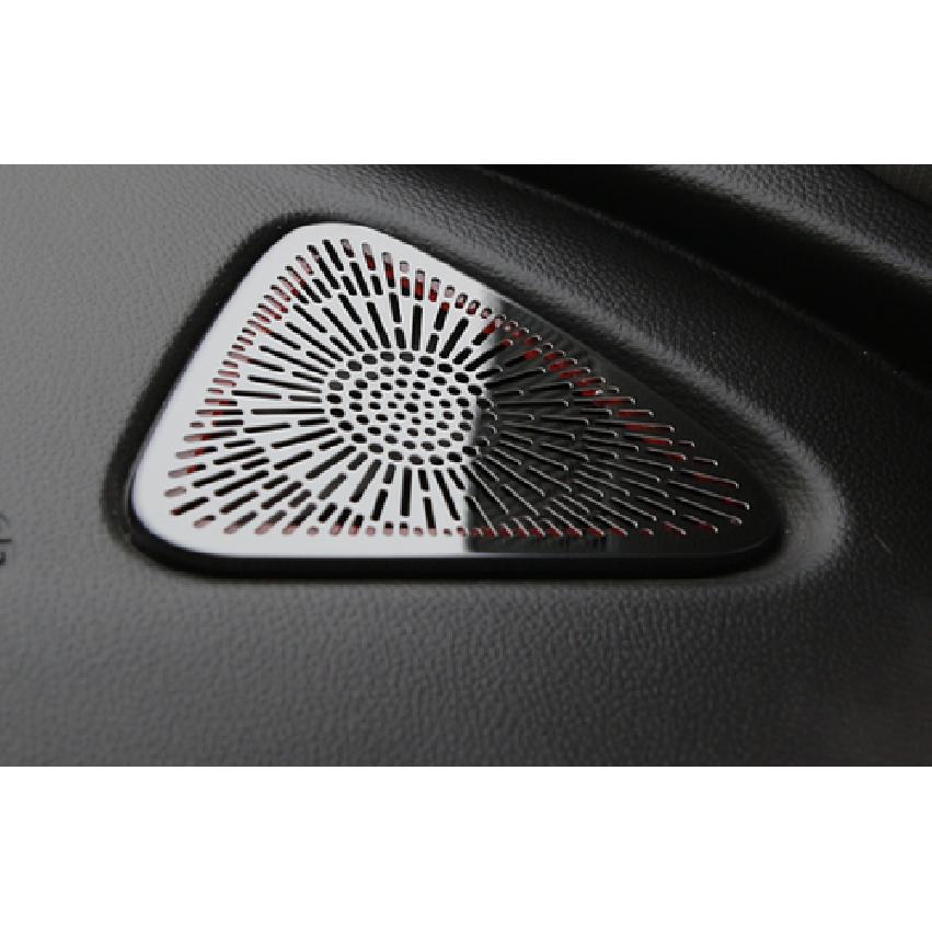 Console Dashboard Speaker Cover Trim For Chevrolet Malibu 2016-2021 Black Steel