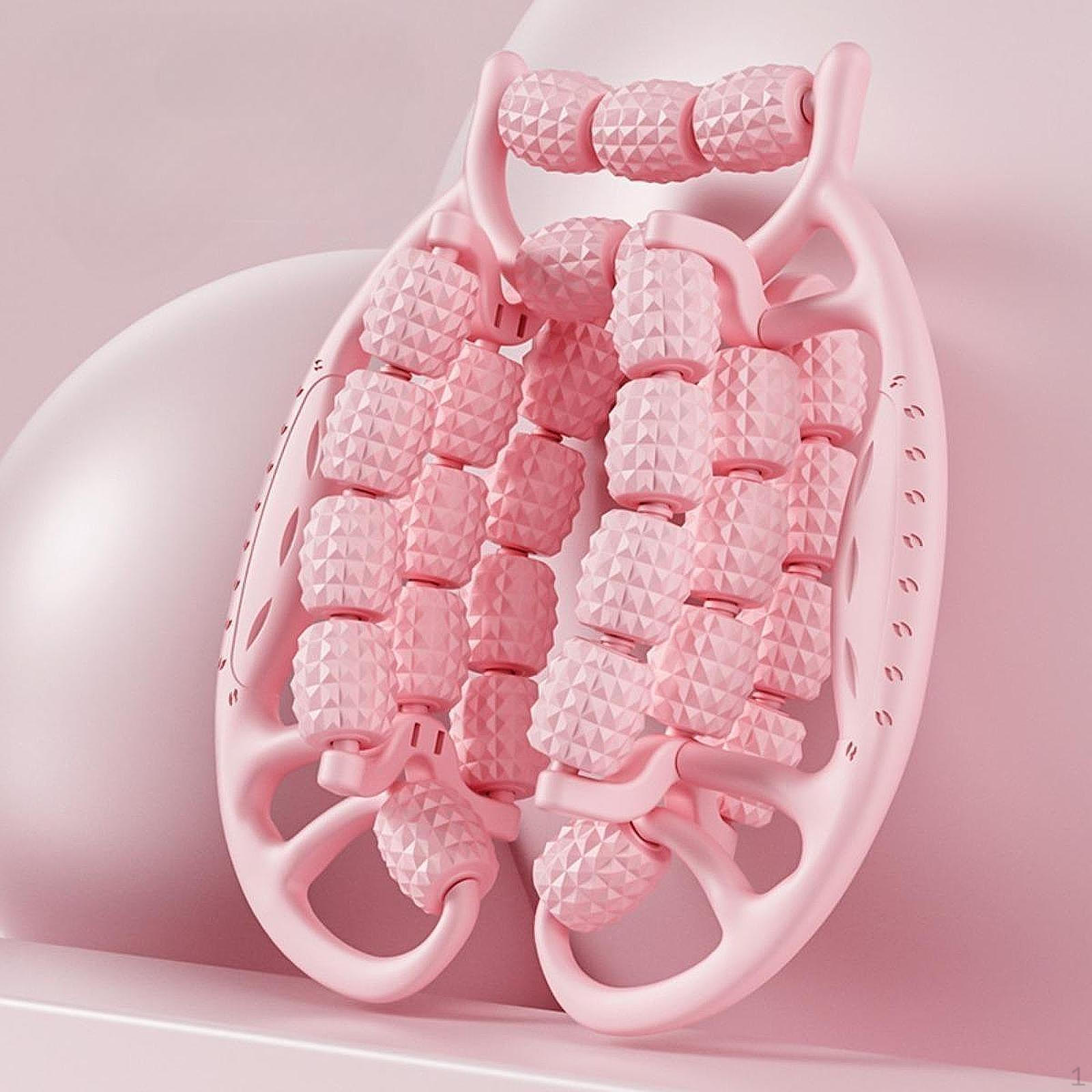 

Массажер для ног с роликом, 29-точечный зажим, массажный инструмент для фитнеса, бодибилдинга и спорта розовый