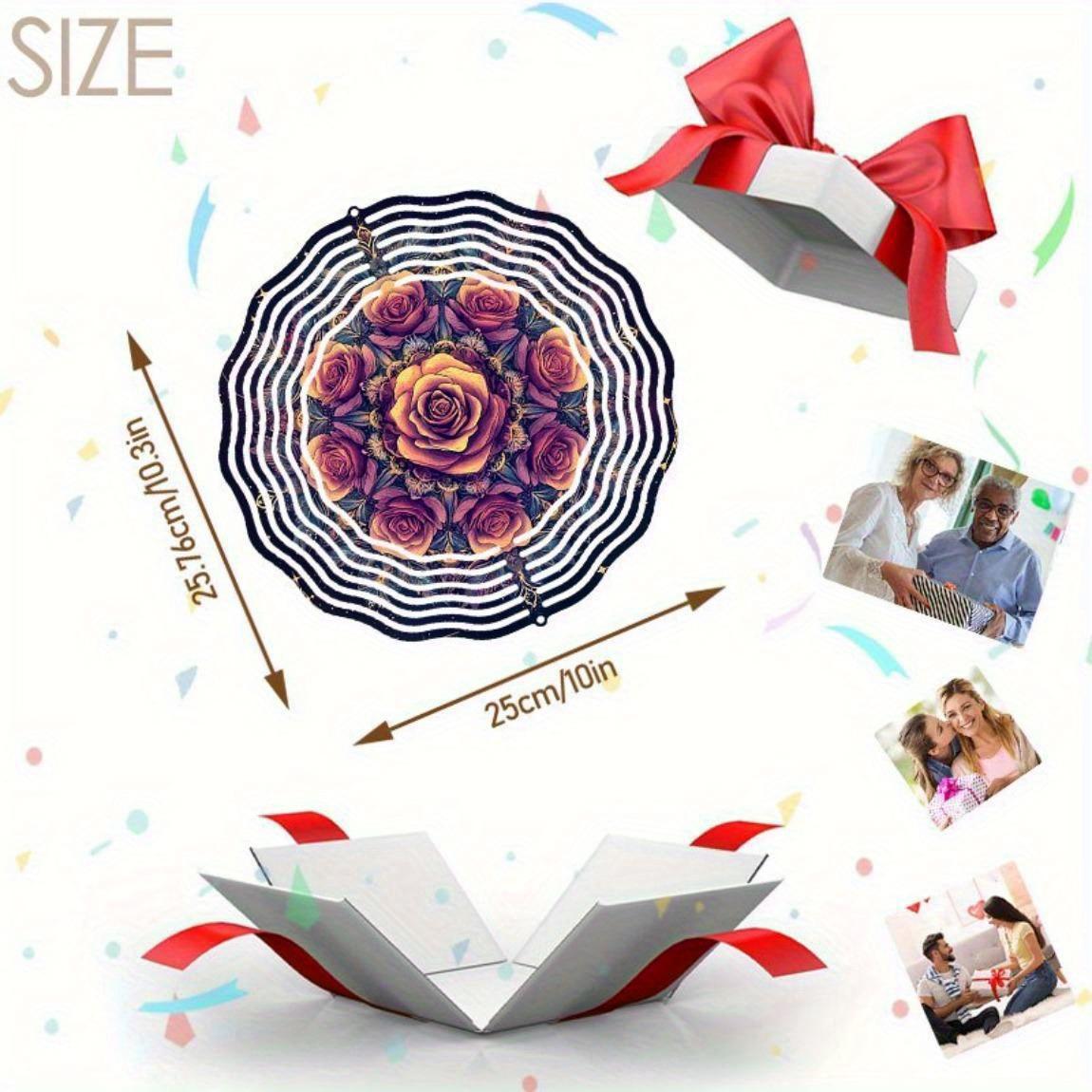 

10-дюймовий підвісний вітряк з гачком, що обертається на 360 градусів, для прикраси балкона та саду, весняно-літній вуличний декор