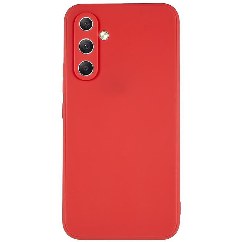 

For Samsung Galaxy A34 5G Soft TPU Phone Case Straight Edge Precise Cutout Protective Cover Red