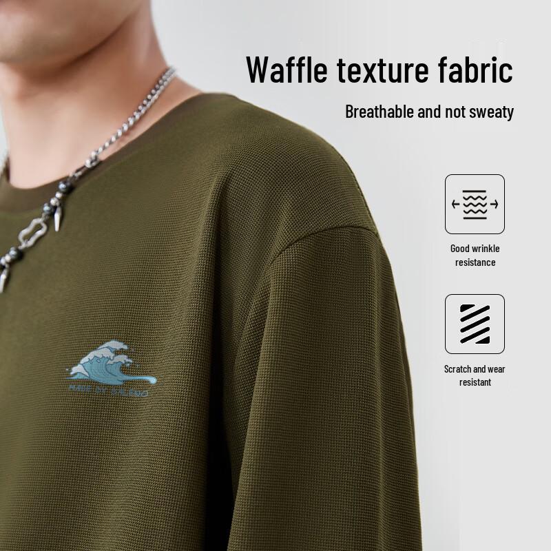 Baleno Men's Waffle Knit Long Sleeve Tee