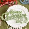 Christmas Letter Pendant Merry Christmas Hanging Creative Flower Wreath DIY Christmas Tree Pendant, Happy New Year 2026