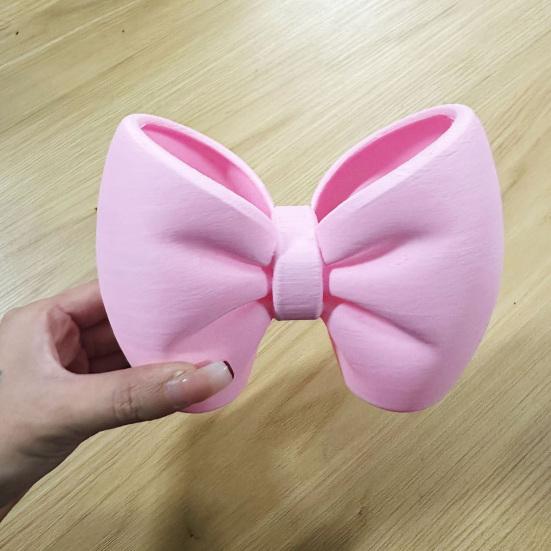 Držák na zubní kartáček s mašlí 3D tištěný Růžová Bílá Mašlička Organizér na zubní kartáček a pastu Dekorace do koupelny Multifunkční krabička na pera