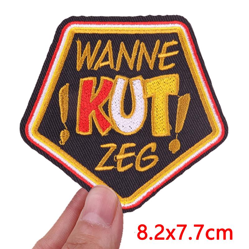 Niederlande Frosch Oeteldonk Emblem Gestickter Aufnäher Niederländischer Karneval Aufnäher Aufbügelbilder Für Kleidung DIY Feier Geschenke