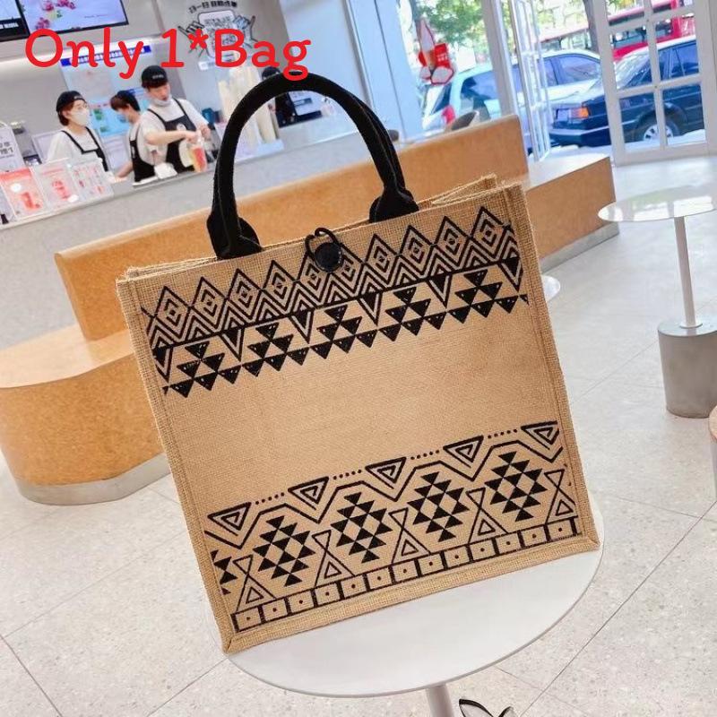 Snoopy Mickey Pattern Tote Bag With Cotton Linen Material For Daily Use And Trendy Casual Style