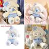 Plush Sheep Sleepy Toy With Checkered Pants Design And Pacifier Decor For Kids Bedtime Comfort