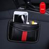 Car Interior Phone Holder PU Leather Pocket Storage Bag Organizer Accessories
