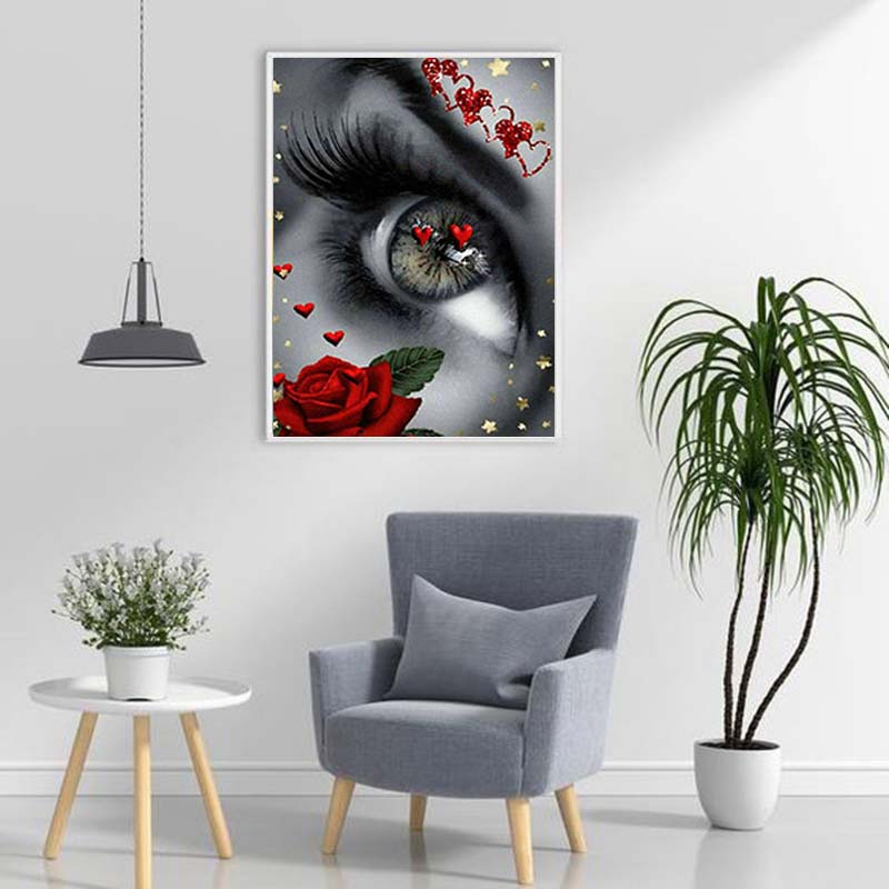 Ochi DIY 5D pictură cu diamante desene animate peisaj broderie cu diamante cu punct de cruce complet rotund rășină strass mozaic Home Decor