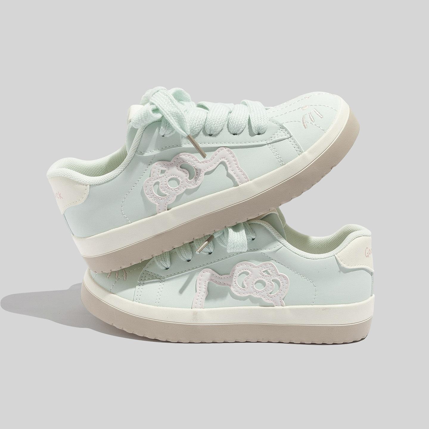 Belle весна милые мультяшные платформенные однобортные туфли нишевые повседневные низкие кеды 35