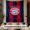 Custom Text Tapestry Bayern Munich Print Wall Tapestry Indoor Living Room Wall Decor