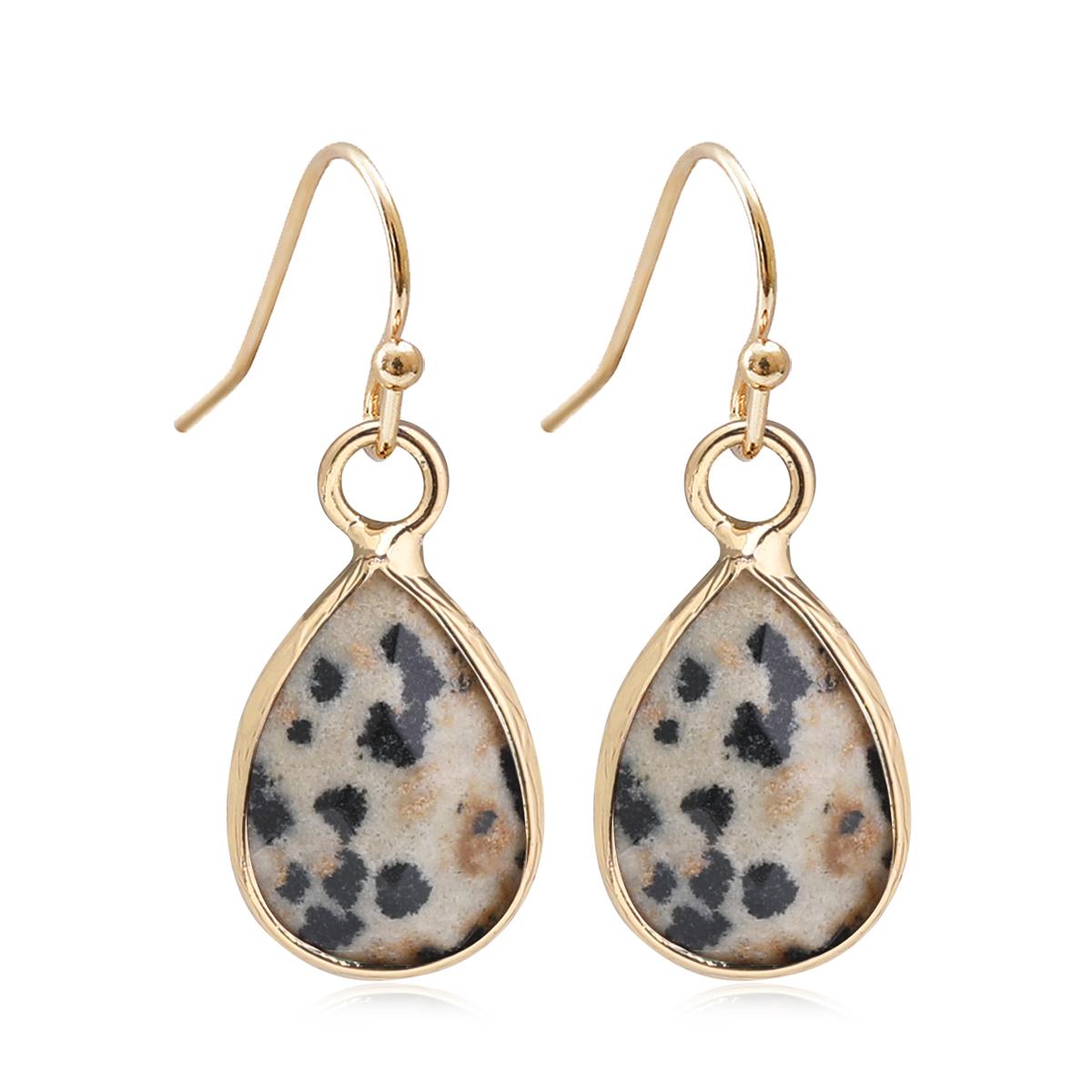 

Waterdrop Natural Stone Dangle Labradorite Earrings for Women Newly Designed Female Daily Wear Wholesale Dropshiping