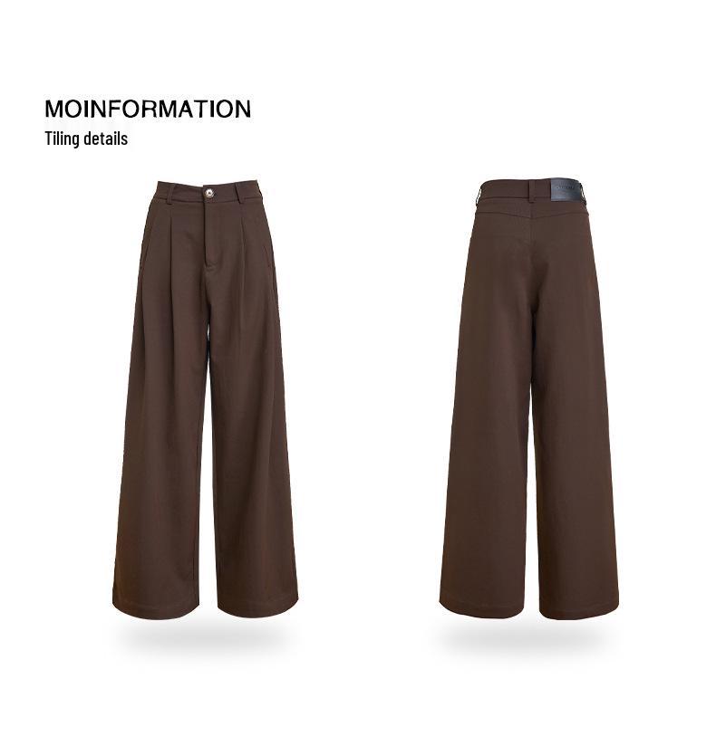 2026 Spring Women's Wide-Leg Pleated Retro Casual Pants