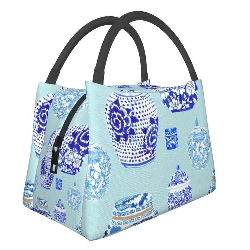 

Винтажный плакат с изображением мельницы в голландском синем Делфте, изолированные сумки для обеда для работы в офисе, водонепроницаемый охладитель, термобокс для обеда для женщин 28x17x16CM белый