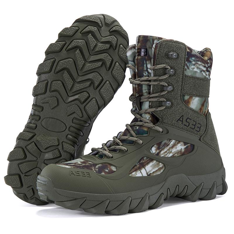 Herren High Top Taktische Stiefel Rutschfest Verschleißfest Outdoor Wüsten Kampf Wanderschuhe