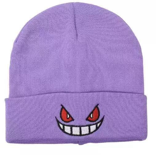 Cartoon Big Mouth Red Eyes Bag Head Hat Autumn and Winter New Embroidered Wool Knitted Hat Cover To Keep Warm