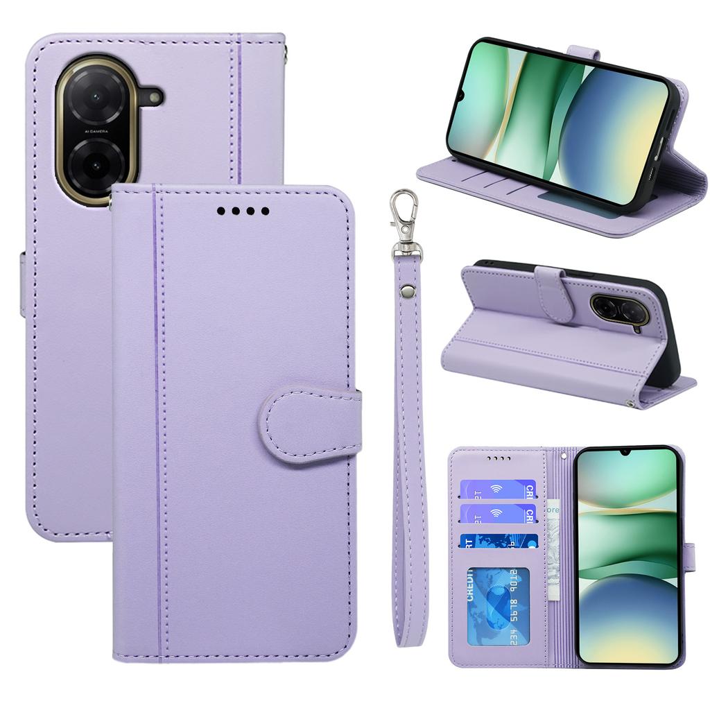For Xiaomi Redmi A5 4G (171.7mm)/Poco C71 4G Wallet Case Magnetic Snap Leather Phone Cover with Strap