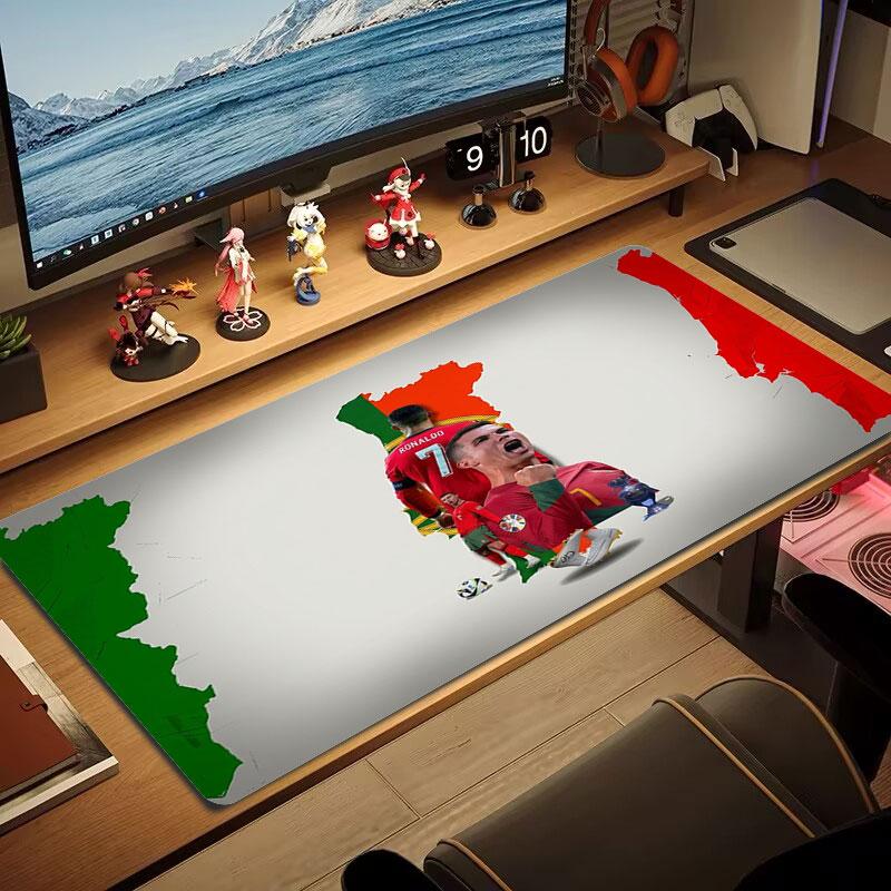 CR7 Large Size Mouse Pad Large Gaming Table Cushion Non-slip Laptop Tablet Big Mousepad XXL Mat Mini PC Playmat With Lock edge