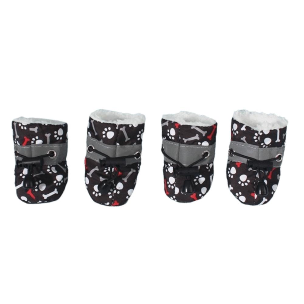 4Pcs Anti-slip Winter Dog Shoes Warm Pet Snow Boots Fashion Pet Shoes for Small Medium Dog