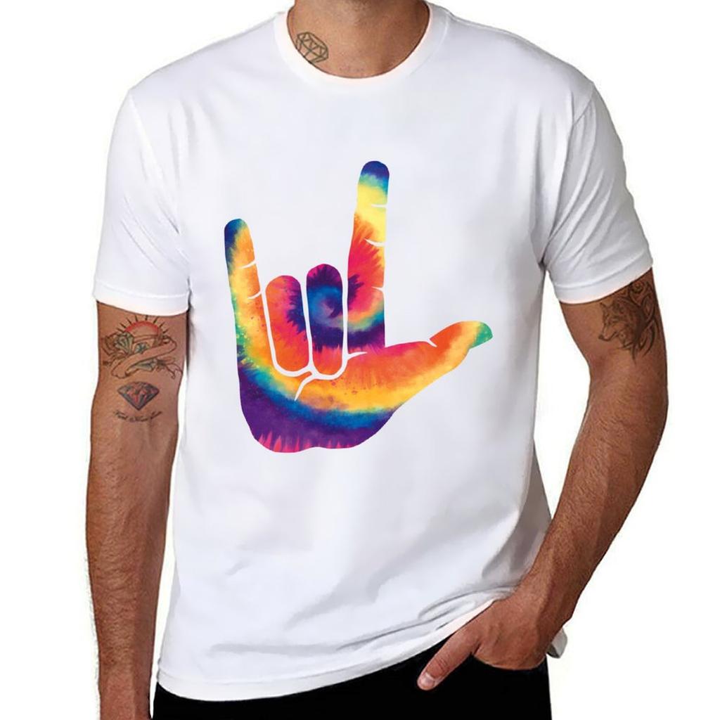 ASL ILY TYE DYE TShirt PerforUnisexce Dry Fit TShirt
