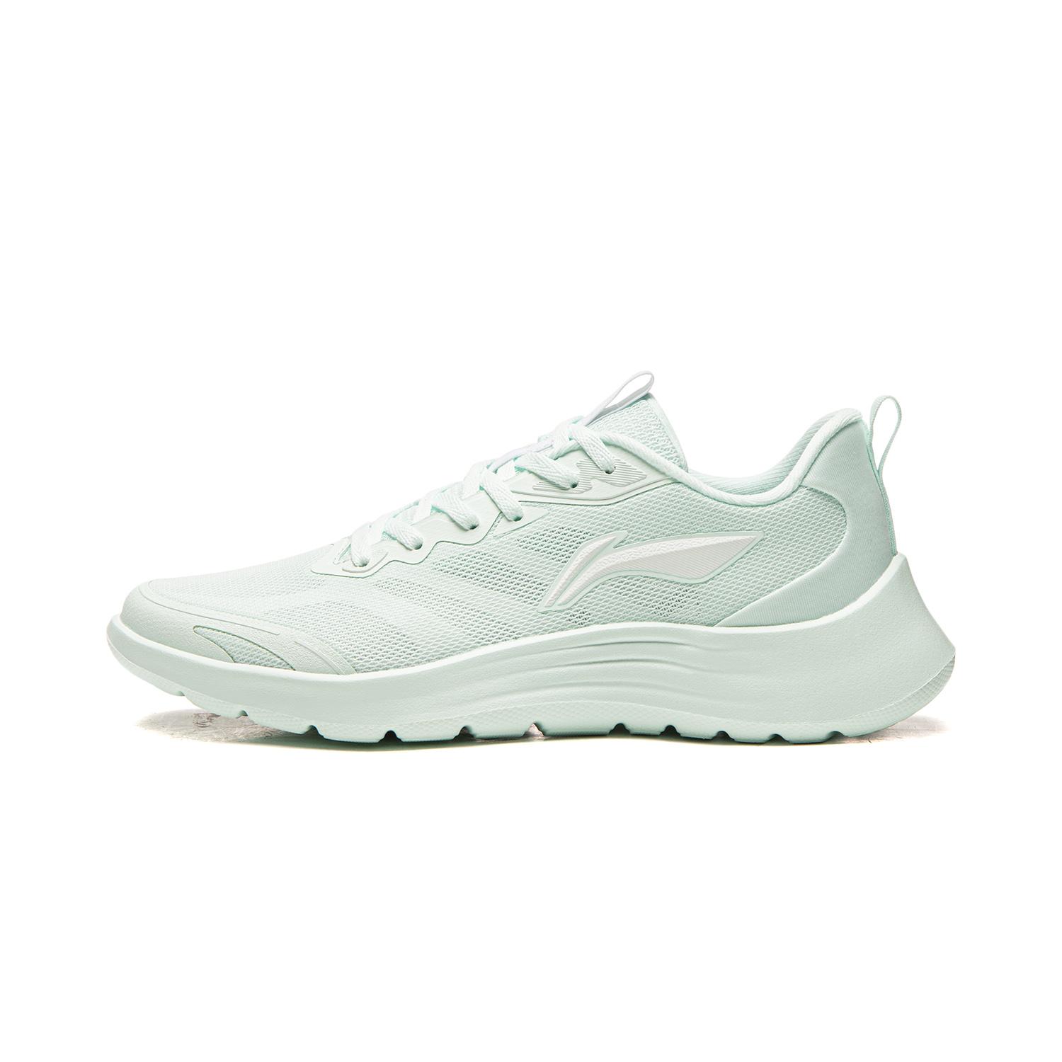 Li Ning Легкие Композитные Материалы Мягкая Подошва Упругие Легкие Спортивные Дышащие Низкие Кроссовки Детские кроссовки Ледяной Синий ARSW118-4 35