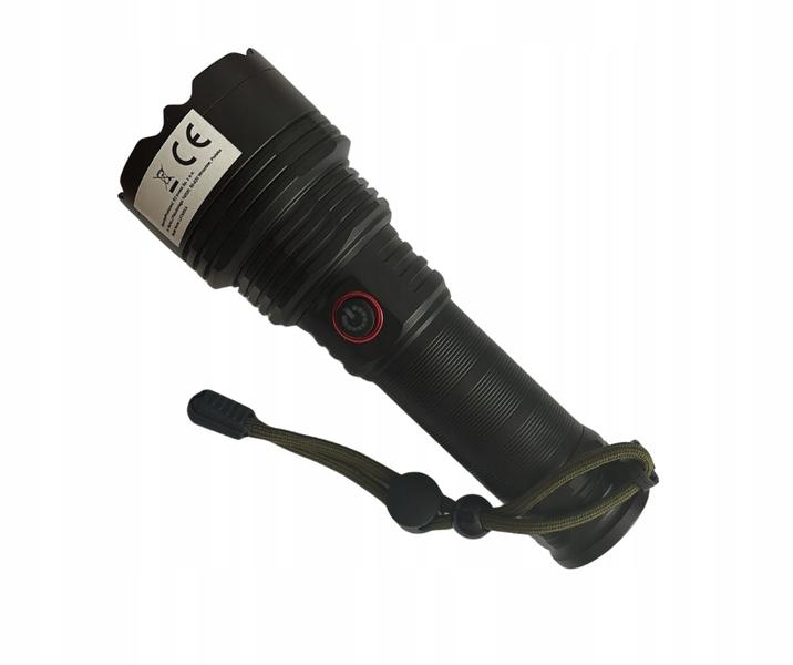 LED tactical flashlight, strong survival light, with 3400mah battery